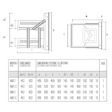 thumbnail of Cassetti per frigo banco bar AM13C - Foro incasso 442x602h