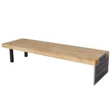 thumbnail of Esszimmer-Set HWC-L75, Esstisch Sitzbank Esszimmergarnitur, Massiv-Holz MVG-zertifiziert 200cm, natur