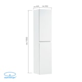 thumbnail of Alpenberger Hochschrank Schmal | Badschrank Hängend aus MDF&MFC | WC Badezimmerschrank mit 2 SoftClose Türen | Mehrzweckschrank Badezimmermöbel Weiss