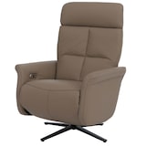 thumbnail of Relaxsessel HWC-L10, TV-Sessel Liegesessel, Liegefunktion drehbar, elektrisch verstellbar Voll-Leder ~ taupe