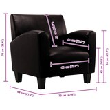 thumbnail of vidaXL Sessel Dunkelbraun Kunstleder