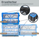 thumbnail of HMF Sortierbox für Kleinteile mit 4 Schubladen, erweiterbarer Sortimentskasten für Schrauben und Werkzeug, 8 Fächer, 29,5 x 19,5 x 16 cm, Blau-Schwarz