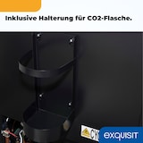 thumbnail of Exquisit Bierkühler, 163 Liter, mit Zapfvorrichtung, Gitterablagen, Türanschlag wechselbar, 89 cm Höhe, 42 dB, LED-Display, BK160-HE-300G inox