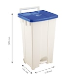 thumbnail of GILAC Collecteur à pédale 2 roues + couvercle - 100 L - Bleu G614422