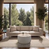 thumbnail of tectake Mesa de centro redonda RONAN, para interior e exterior, 31 kg, 80x39,5 cm  Branco