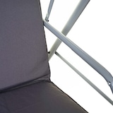 thumbnail of Hollywoodschaukel HWC-D61, Gartenschaukel Hängeschaukel Bank, 3-Sitzer UV 50+ verstellbares Dach 197x185cm ~ dunkelgrau