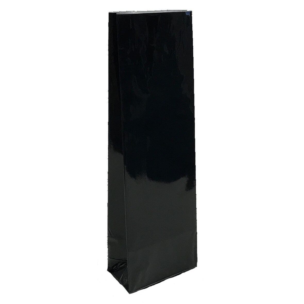 500x Blockbodenbeutel Schwarz 105 + 65mm x 295mm 3-lagig