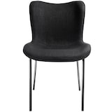thumbnail of tectake Chaise rembourrée avec revêtement en tissu forme ergonomique noir - 405219