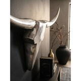 thumbnail of Bull Geweih L Wanddekoration 125cm breit Alu Aluminium silber Aluminiumdekoration Wand Geweih