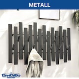 thumbnail of DanDiBo Wandgarderobe Schwarz Metall Modern 96637 Garderobe Wand mit Haken Garderobenleiste Hakenleiste Garderobenhaken