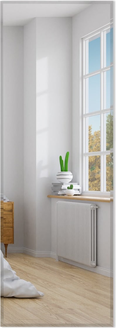 Helloshop26 - Ganzkörperspiegel 110 x 38 cm abgeschrägte Kanten klassisches Design einfache Montage versilbertes Glas
