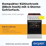 thumbnail of Exquisit ECM 8-4.1 BZ Inox Elektro-Standherd | Ober-/Unterhitze |  Grill | Heißluft | Multifunktion | Backofen-Volumen: 47 l | EEK:  A | Inox