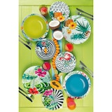 thumbnail of Juego de vajilla de porcelana multicolor Tropical Chic de 18 piezas de Excelsa