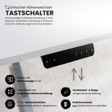 thumbnail of bümö höhenverstellbarer Schreibtisch 120 x 80 cm in weiß, Gestell silber - Höhenverstellbar Elektrisch Stehpult mit 3-fach Speicher, Computertisch,