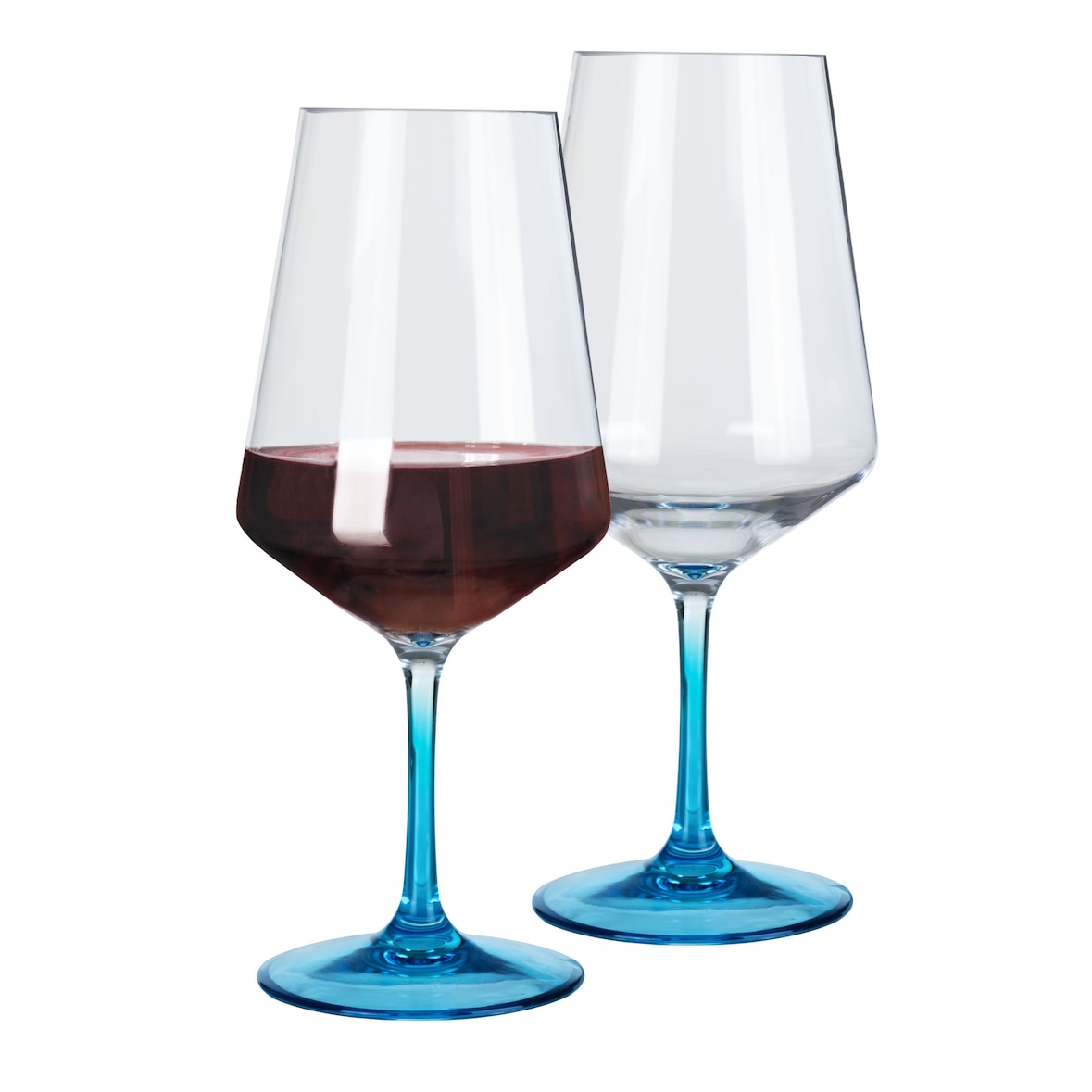 Milano Rotweinglas blue line 2er Set aus Polycarbonat 580 ml bruchfest BPA-frei leicht ideal für Wein Aperol
