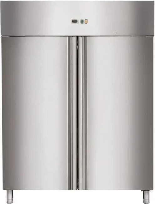 Gastro Edelstahlkühlschrank Kühlung 2 Türen 1333l 1480x830x2010mm -2/+8°C
