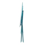 thumbnail of Mesa de patio plegable redonda Bolero de acero azul celeste de 60 cm