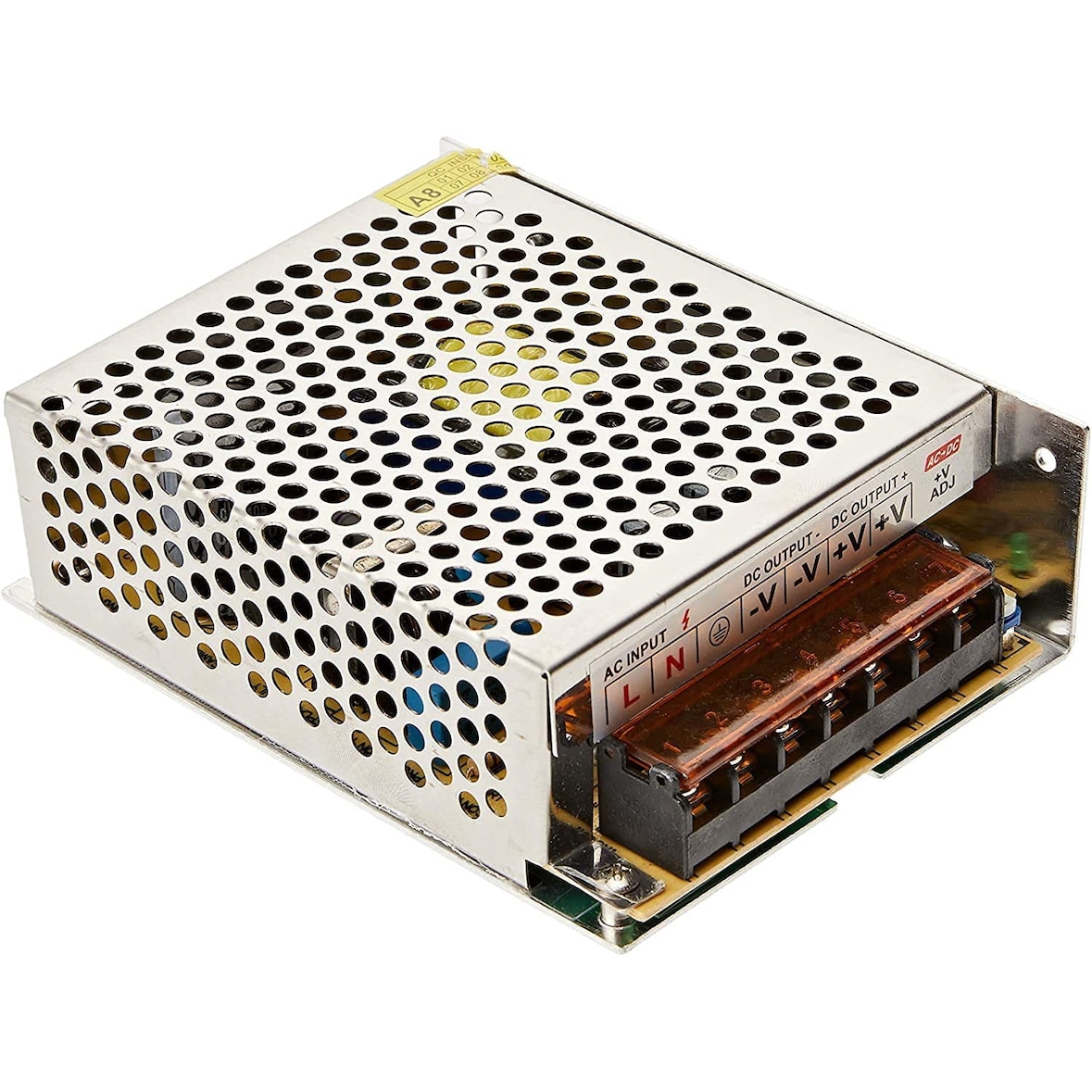 Transformador de alimentação 110/220 V CA para 5 V CC 60 W 12 A, instalações internas IP20, para pixels de LED, fitas ou dispositivos de baixa tensão