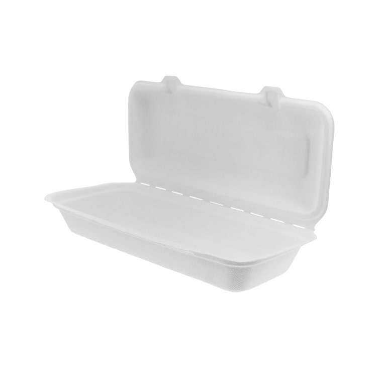 MONOUSO - Suikerriet Gescharnierd Panini Container 29x14x6cm (200 Stuks)