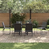 thumbnail of vidaXL Garten Essgruppe 7 pcs Schwarz Stahl