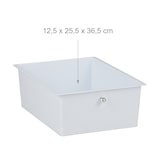 thumbnail of Relaxdays Badrollwagen, 3 Schubladen, Metall & Kunststoff, Rollcontainer Bad, Kosmetik, HxBxT: 60 x 33 x 39 cm, silber