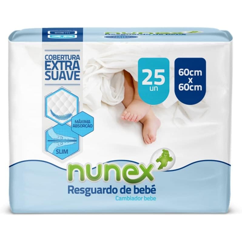 Protector de Cama Desechable para Bebés 60x60 cm | 50 unidades, 2 paquetes | Empapadores Desechables