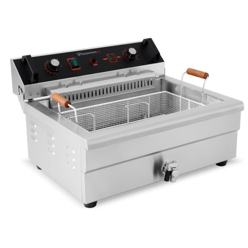 Friteuse électrique professionnelle 20L inox, 4,8 kW - grande capacité – Equipementpro
