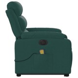 thumbnail of vidaXL Elektrischer Massagesessel mit Aufstehhilfe Dunkelgrün Stoff