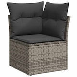 thumbnail of vidaXL Garten-Sofa-Set mit Speicher 7 pcs Grau Poly Rattan