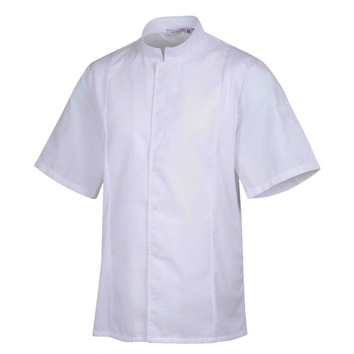 Veste de cuisine mixte col éponge manches courtes iaka blanc T.S Robur