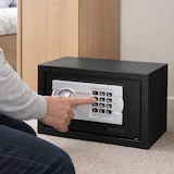 thumbnail of HMF Safe Tresor für Zuhause, Hotel oder Büro, Möbeltresor mit Zahlenschloss für DIN A4 Dokumente, 35 x 25 x 25 cm, Schwarz