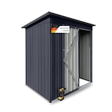 thumbnail of Gerätehaus S– verzinktes Metall in Anthrazit| Inkl. Schloss & Werkzeughaken | wetterfester Geräteschuppen, Gartenhaus