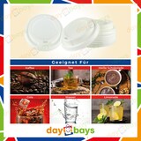 thumbnail of DayBays 1000 Stk. Deckel für Kaffeebecher Ø80 mm "Coffee To Go Becher Deckel für 200ml/300ml" weiß