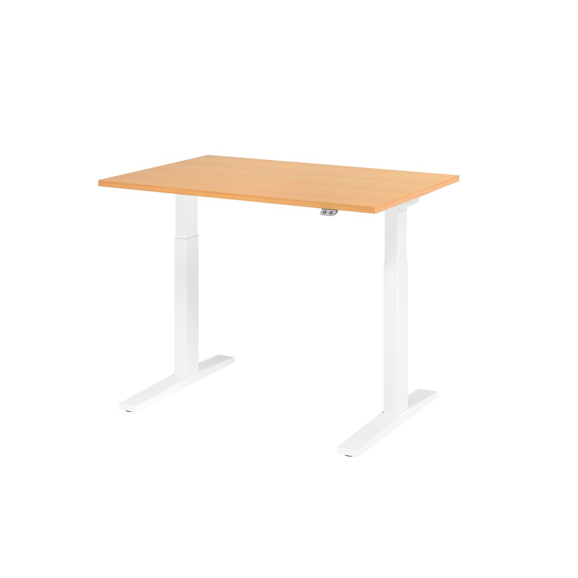 Hammerbacher-Sitz-Steh-Schreibtisch el.120x80cm Buche/Weiß-VXMKA12/6/W