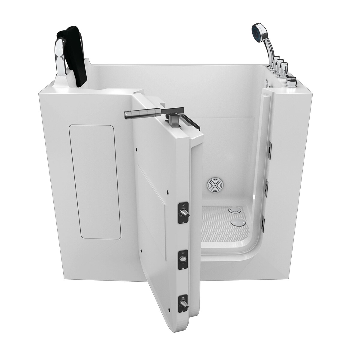 AcquaVapore Sitzwanne Whirlpool Badewanne mit Tür S08WP-TH-C-L 110x68cm