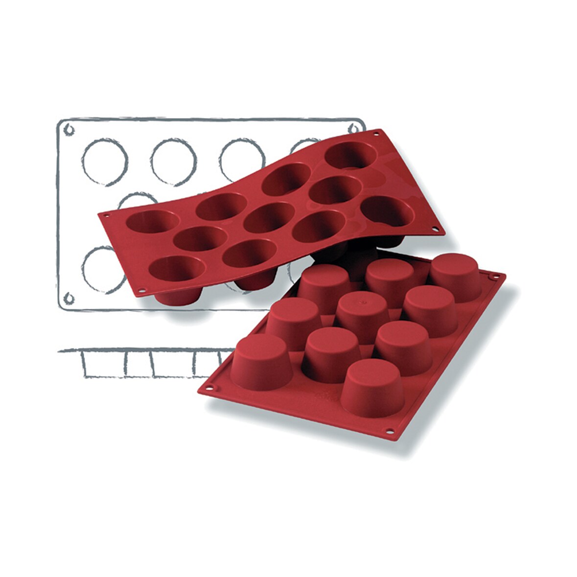 Schneider - Backformen, Mini-Muffin, Ø 51 mm, Höhe: 28 mm