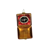 thumbnail of Christbaumschmuck 12,7cm Glas Zigarren Figur Handbemalt & mit Glitzer Weihnachtsbaum Anhänger Weihnachten Weihnachtsbaumschmuck Zigarillos Braun Rot