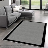 thumbnail of WellHome Basic Polyester-Teppich 160 x 230 cm in Grau und Schwarz