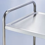 thumbnail of Servierwagen Aus Edelstahl, Mit Zwei Borden, 860 X 540 X 940 Mm (Bxtxh)