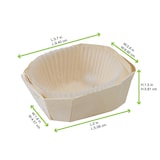 thumbnail of PACKNWOOD - 300u - Molde de cocción redondo exterior de madera y molde de papel interior 100x70mm H37mm 120ml - 210NBAKE107