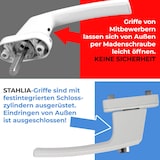 thumbnail of Abschließbare Fenstergriffe ergonomisch Aluminium 6 Stück