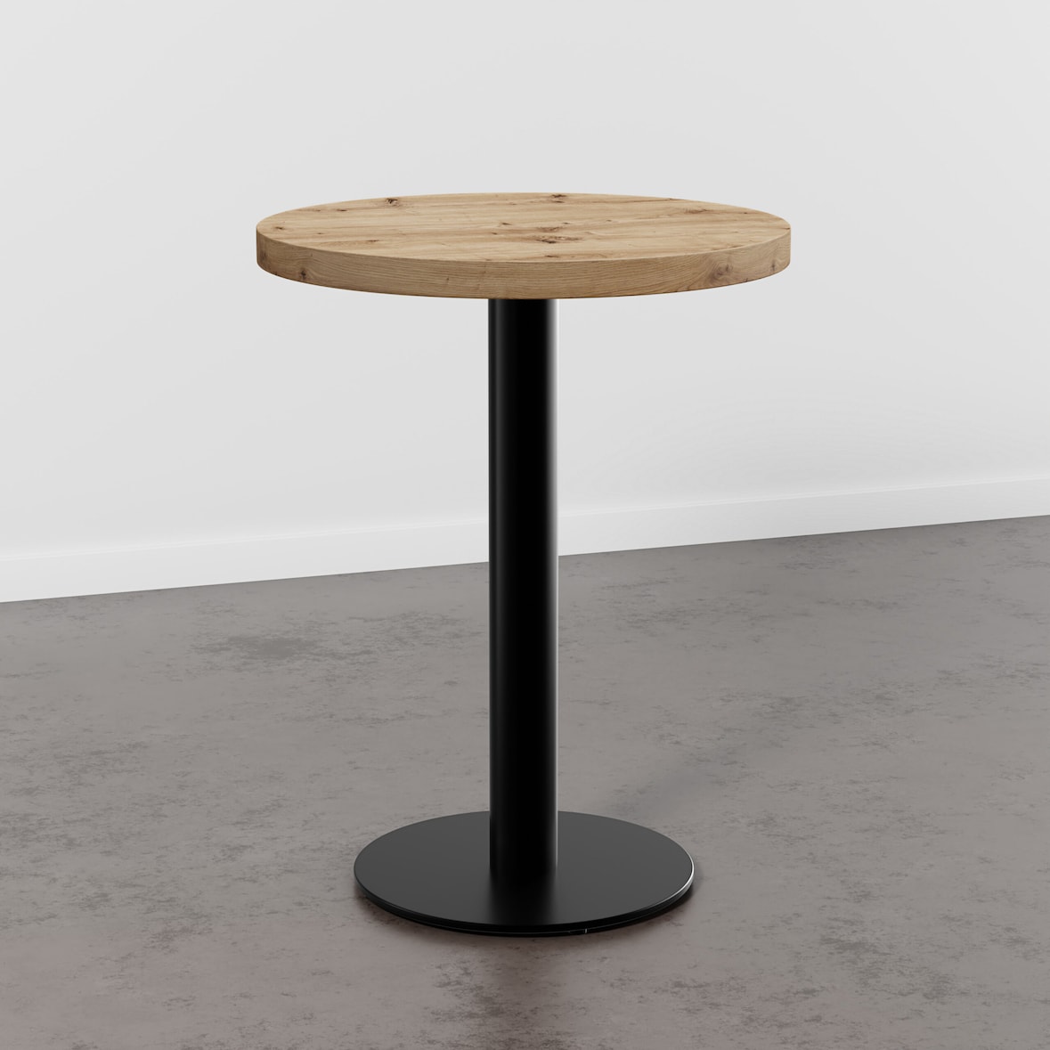 Bistrotisch Rund | Durchmesser 70 cm | D4225 OV Eiche Artisan |  Gusseisengestell