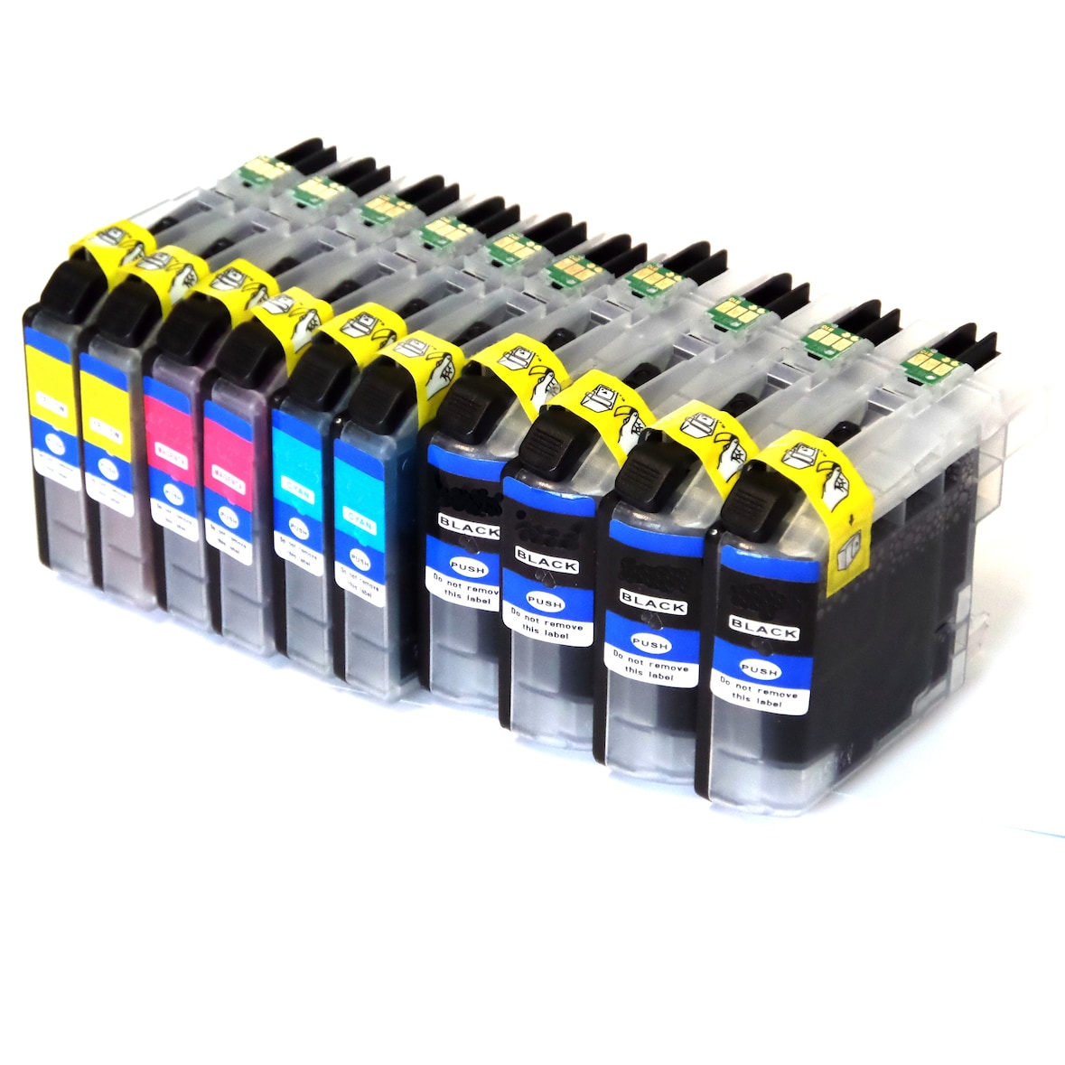 10x Tintenpatronen kompatibel f. MFC-J6520DW  ersetzt Brother LC-121 / LC-123 / LC-125 / LC-127 Tintenpatronen