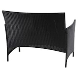 thumbnail of Poly-Rattan Gartenbank Halden, Sitzbank Bank ~ anthrazit, Kissen anthrazit