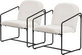thumbnail of ML-Design – Relaxsessel 2er Set – Beige Stoff | schwarzes Stahlgestell, Armlehne & Rückenlehne, gepolstert