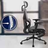 thumbnail of Chaise de bureau Reston Noir / Gris