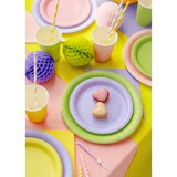thumbnail of 6 Pappteller 18cm Partyteller Einwegteller plastikfrei Partygeschirr Geburtstag Kindergeburtstag Partydeko Tischdeko Gelb
