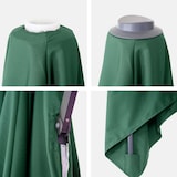 thumbnail of Cobertura de substituição para o guarda-sol de luxo com semáforo HWC-A96 com aba, cobertura de guarda-sol, 3x3m (Ø4,24m) poliéster 3kg ~ verde escuro