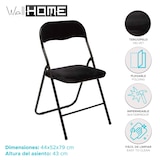 thumbnail of WellHome - Conjunto de 4 cadeiras dobráveis ​​44x52x73cm em veludo preto