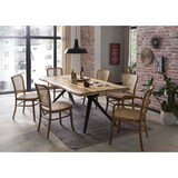 thumbnail of SIT Möbel Mango houten eettafel, frame in antiek zwart | B 240 x D 100 x H 75 cm | natuur | 15284-11 | Serie TISCHE & BÄNKE